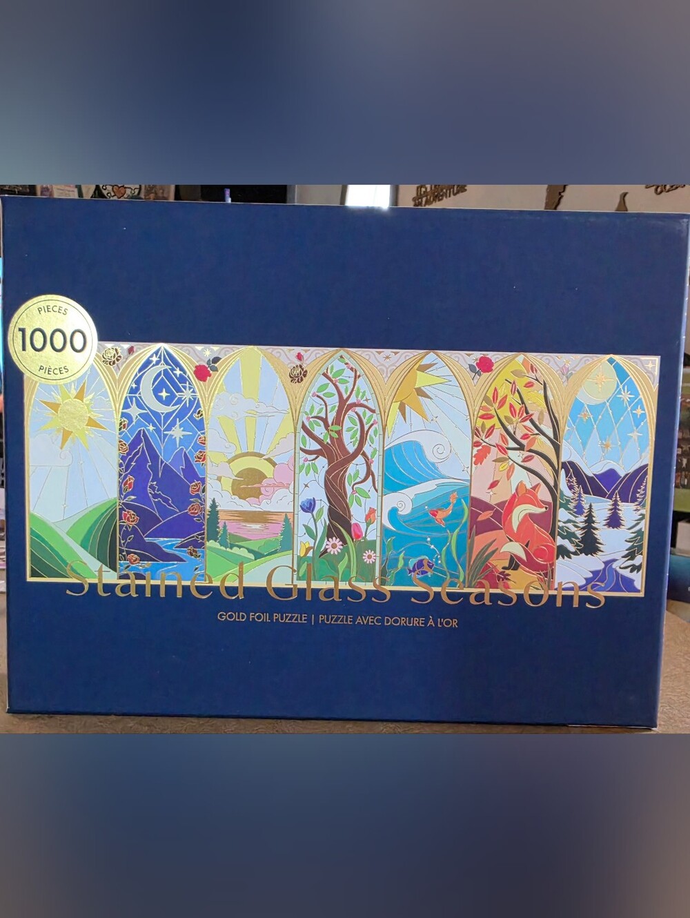 Hobbry 1000 pieces puzzle Stained Glass Seasons